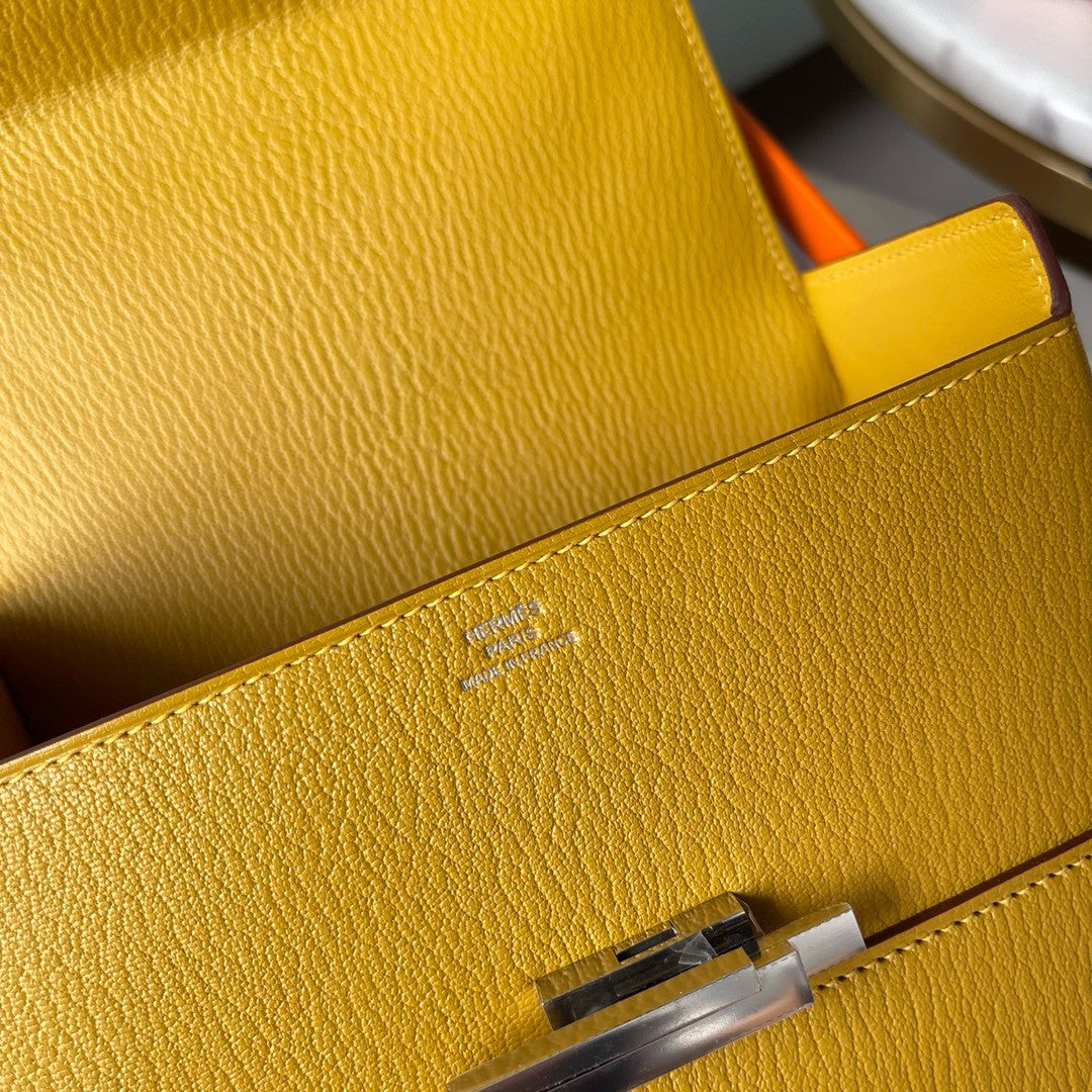 Hermes Cinhetic bag Amber With Palladium Hardware Hermes