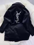 Saint Laurent CASSANDRE PEACOAT IN COTTON VELVET