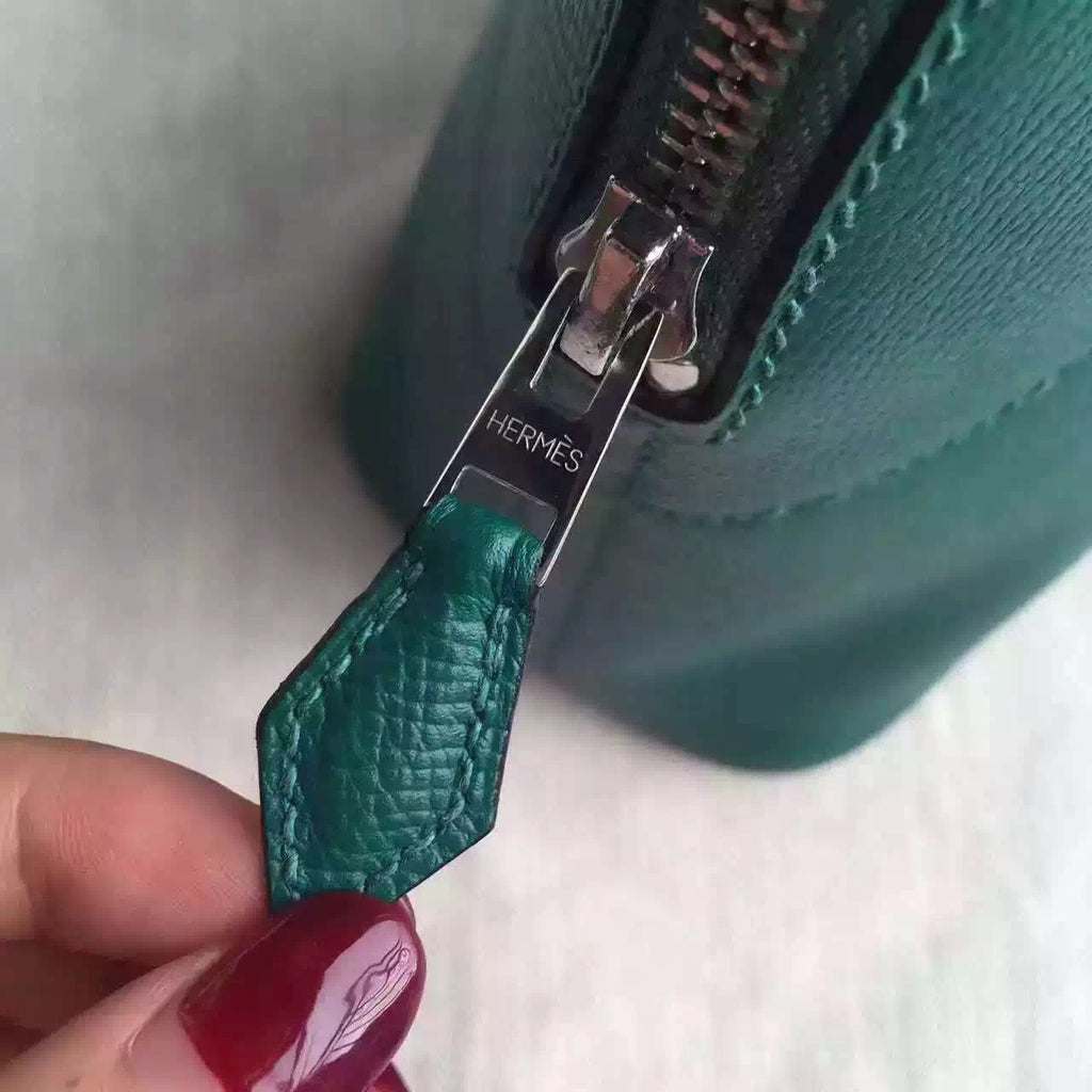 Hermes  Z6 Malachite Green Bolide 27cm Bag Epsom Leather
