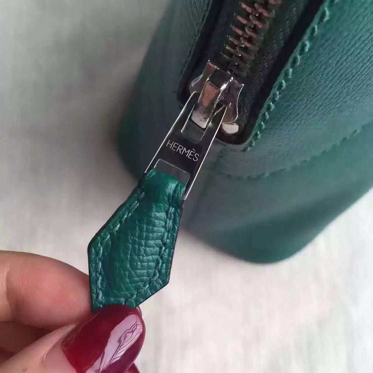 Hermes  Z6 Malachite Green Bolide 27cm Bag Epsom Leather