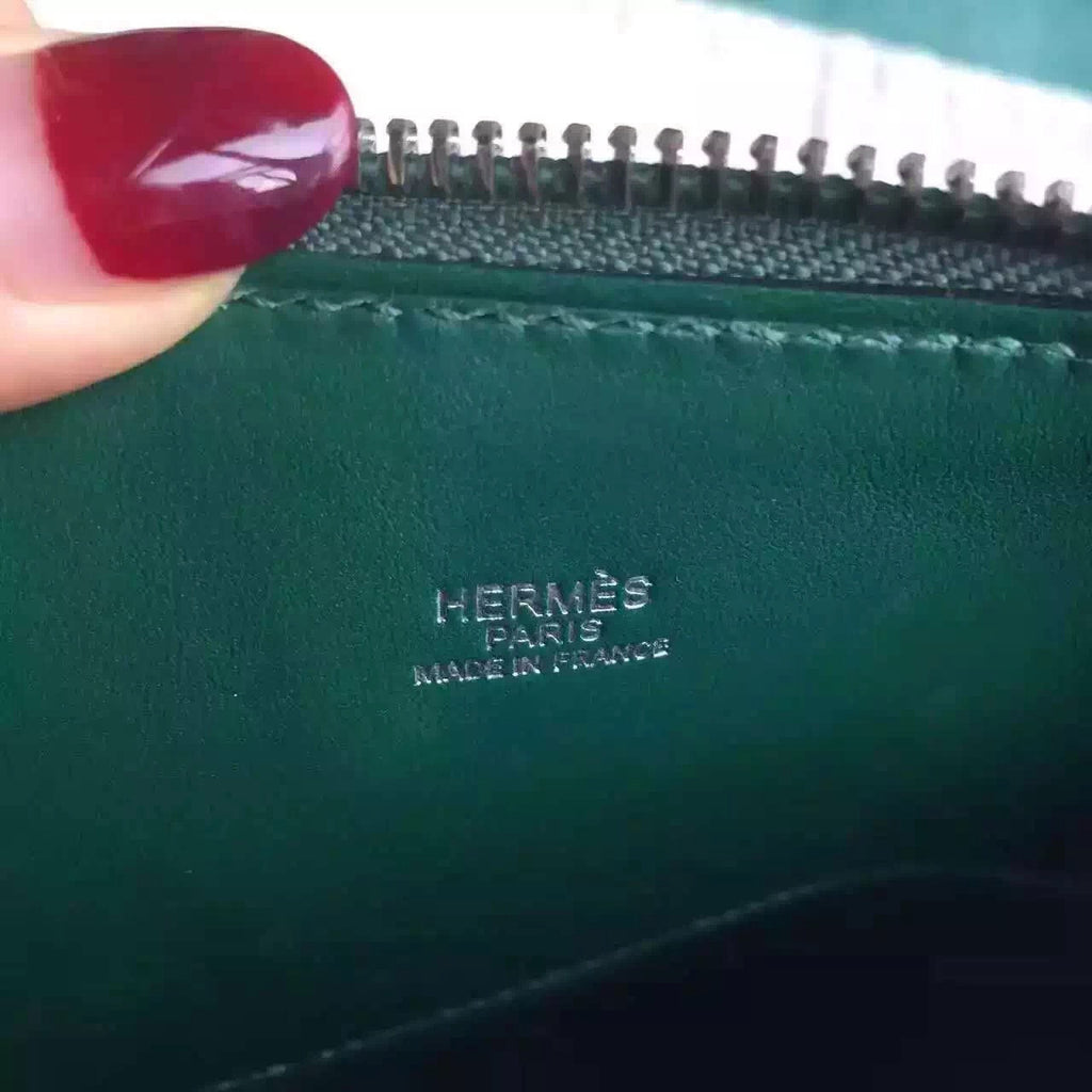 Hermes  Z6 Malachite Green Bolide 27cm Bag Epsom Leather