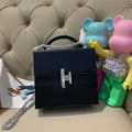 Hermes Cinhetic bag Black With Palladium Hardware Hermes