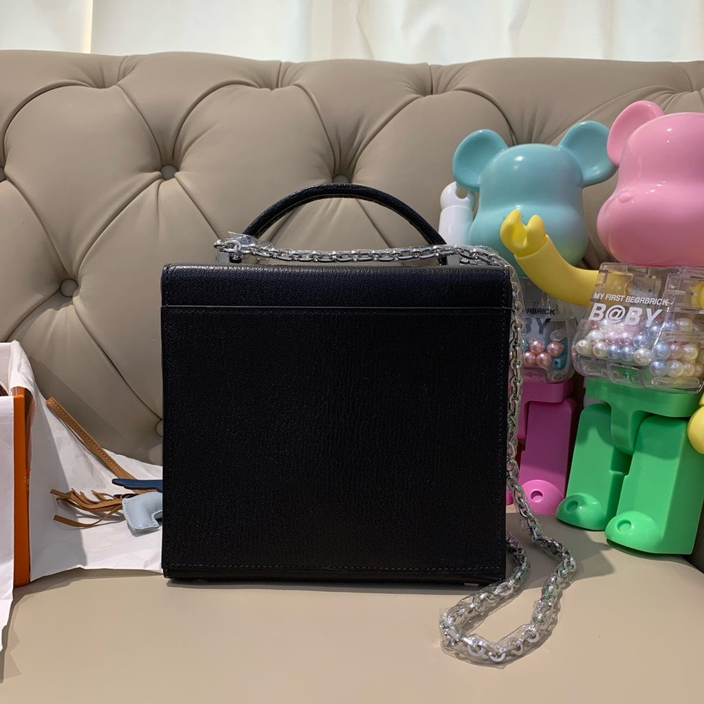 Hermes Cinhetic bag Black With Palladium Hardware Hermes