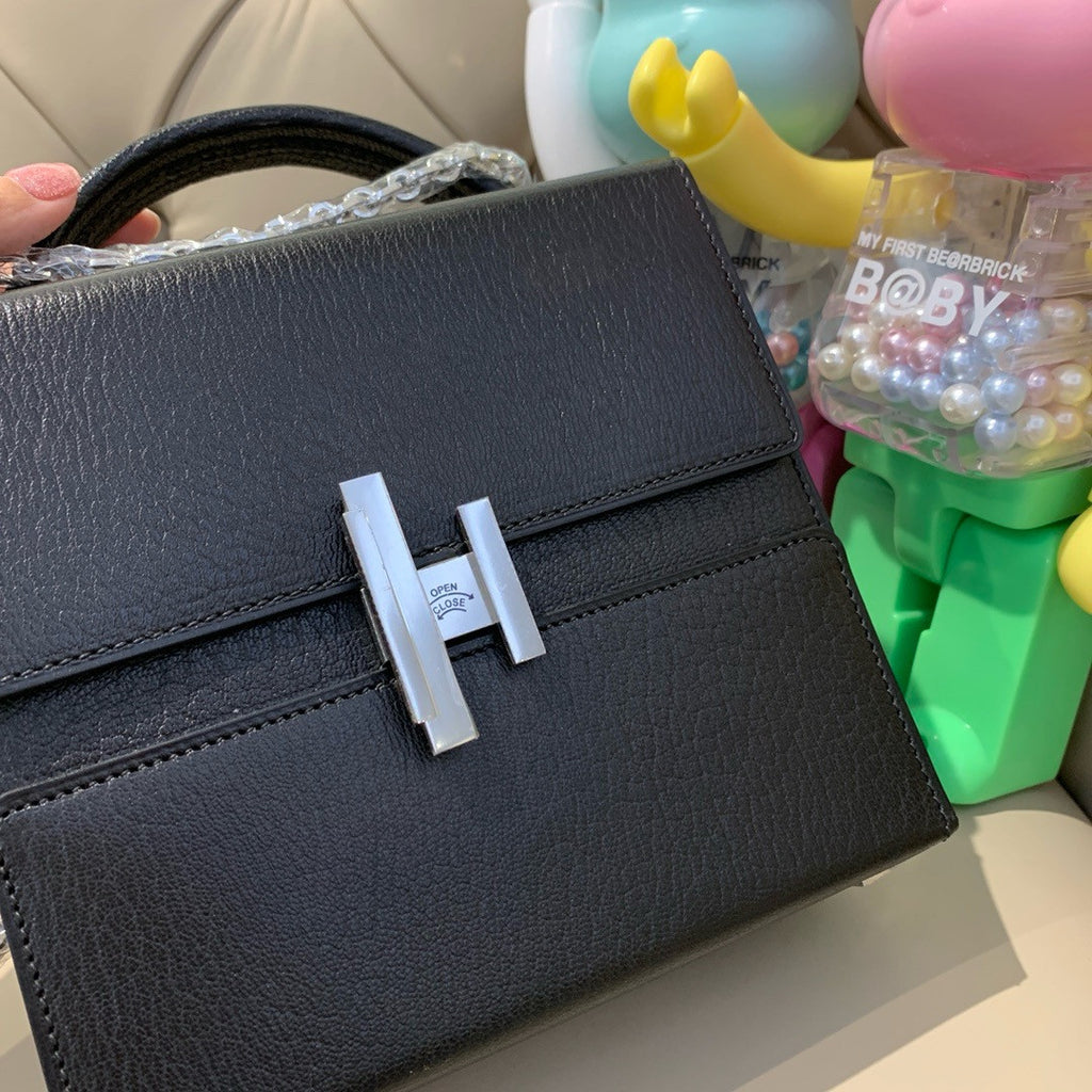Hermes Cinhetic bag Black With Palladium Hardware Hermes