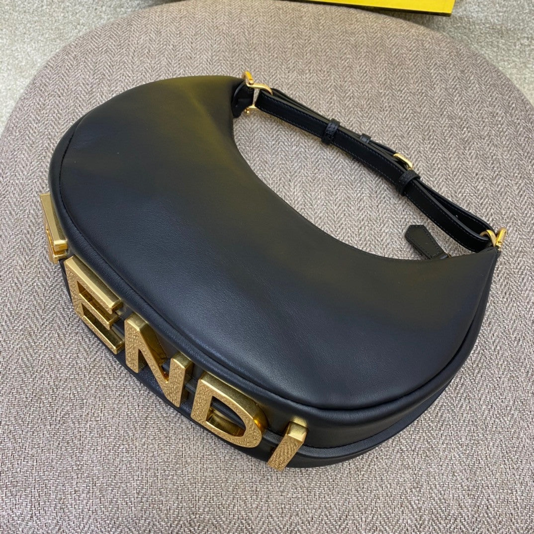 Fendi Fendigraphy Small Black leather bag
