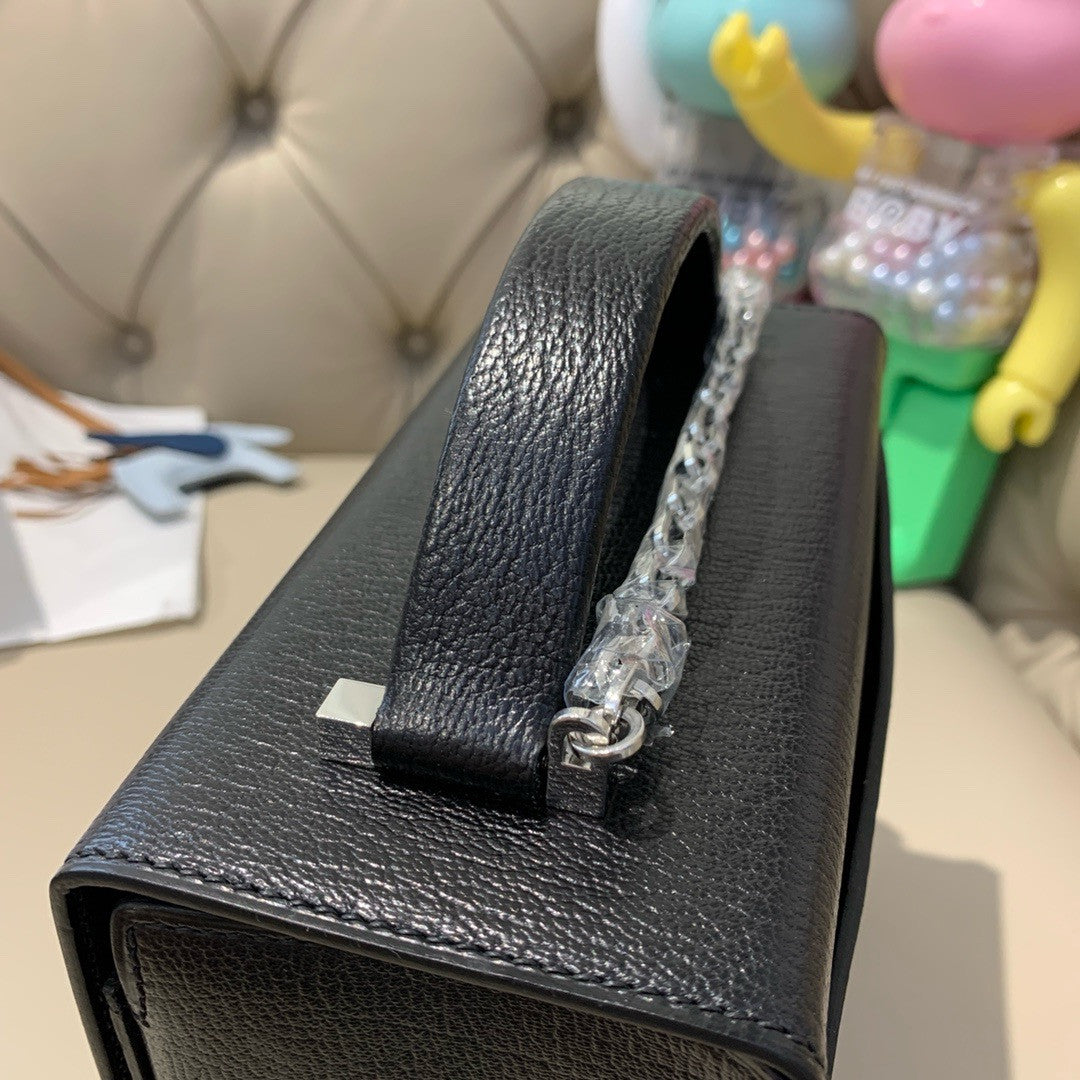 Hermes Cinhetic bag Black With Palladium Hardware Hermes