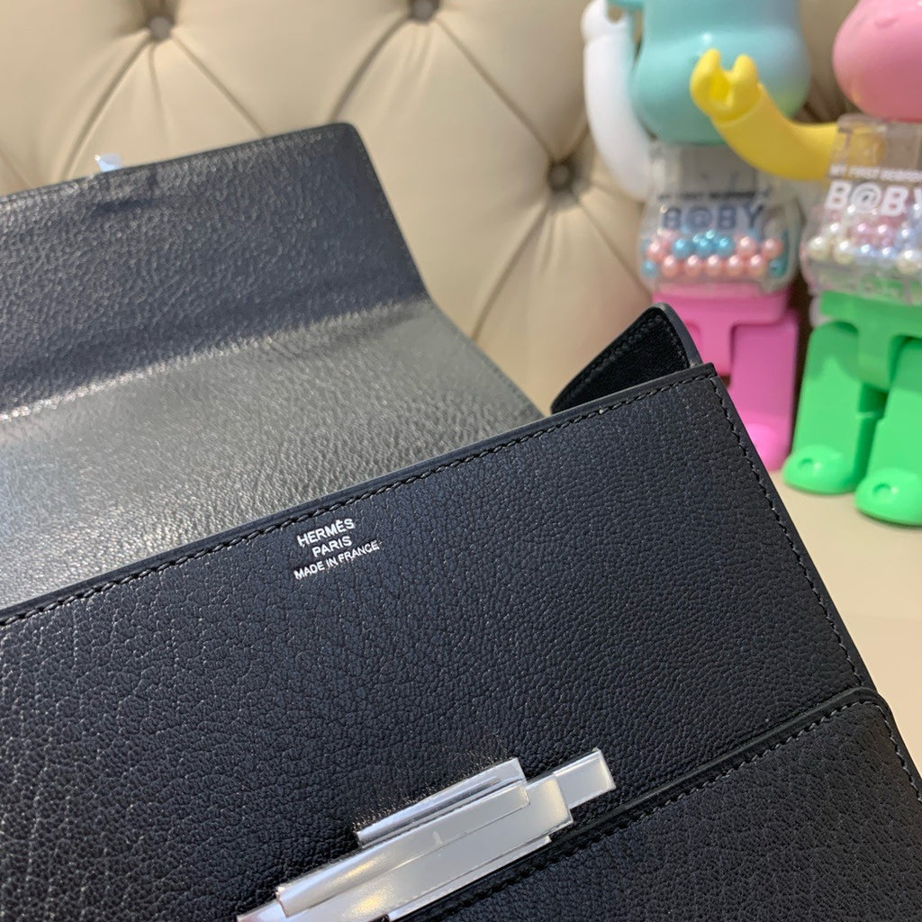 Hermes Cinhetic bag Black With Palladium Hardware Hermes