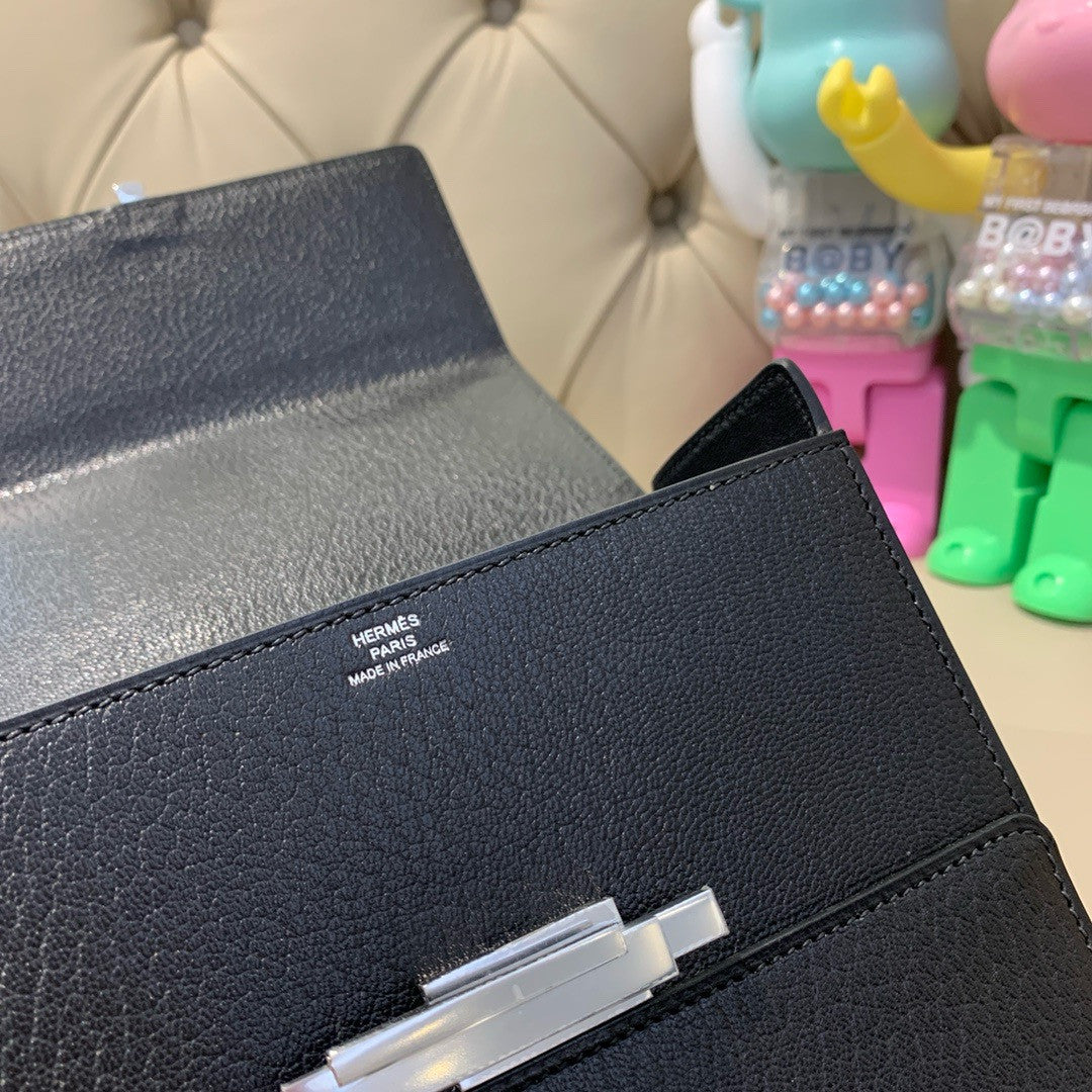 Hermes Cinhetic bag Black With Palladium Hardware Hermes