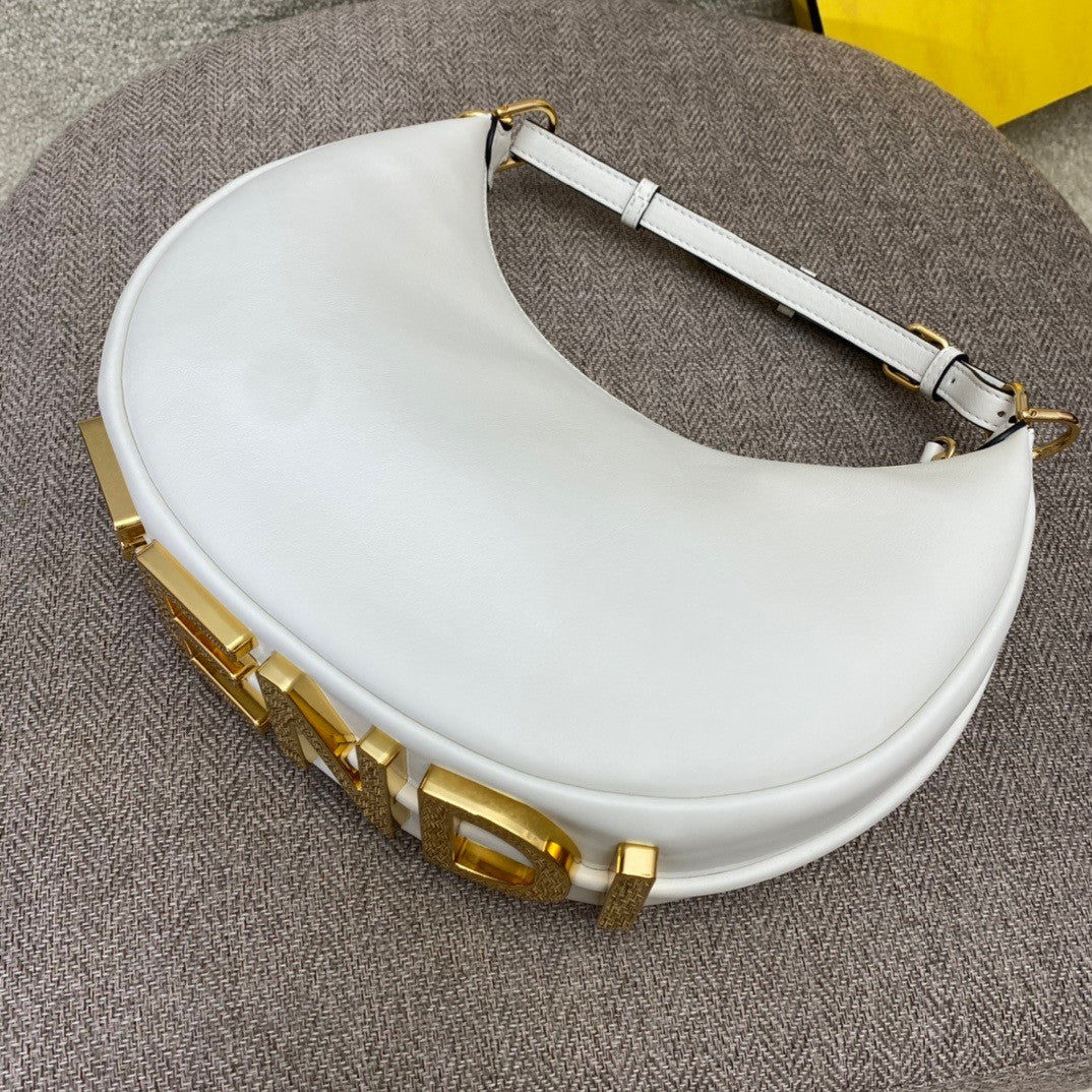 Fendi Fendigraphy Small White leather bag