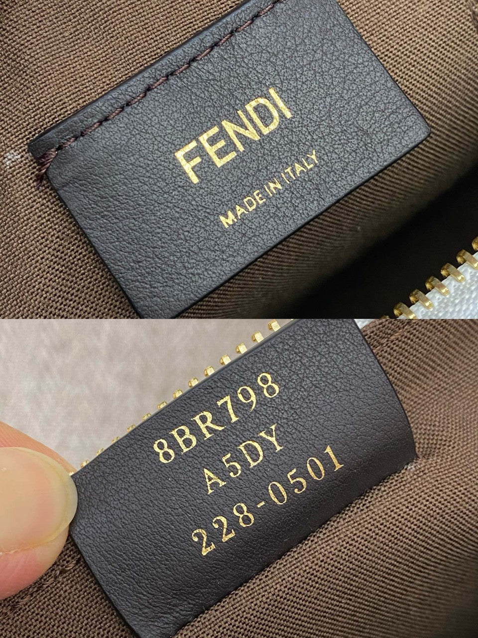 Fendi Fendigraphy Small White leather bag