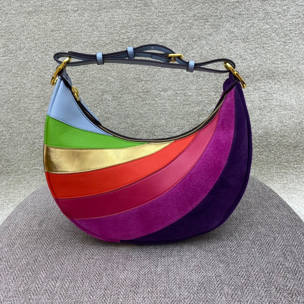 Fendi Fendigraphy Small Leather bag with multicolour inlay