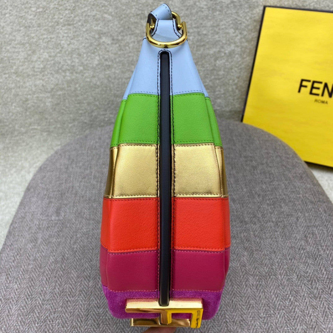 Fendi Fendigraphy Small Leather bag with multicolour inlay