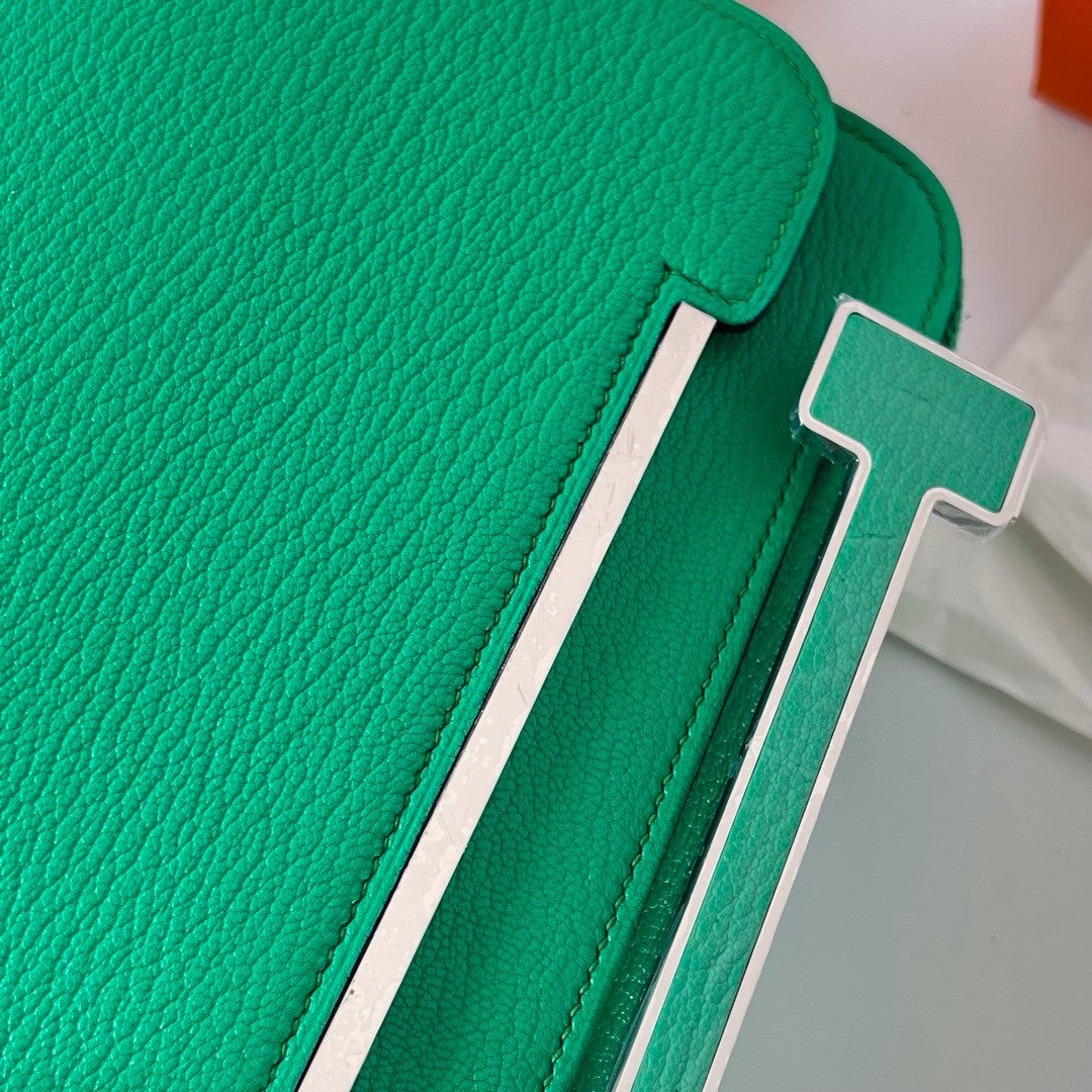 Hermès Geta Mint Chevre Palladium Hardware