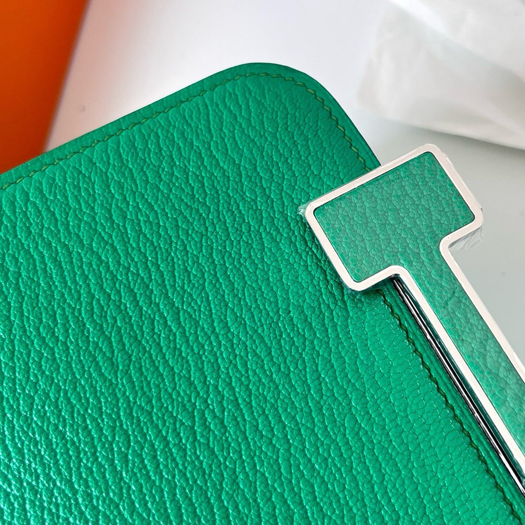 Hermès Geta Mint Chevre Palladium Hardware