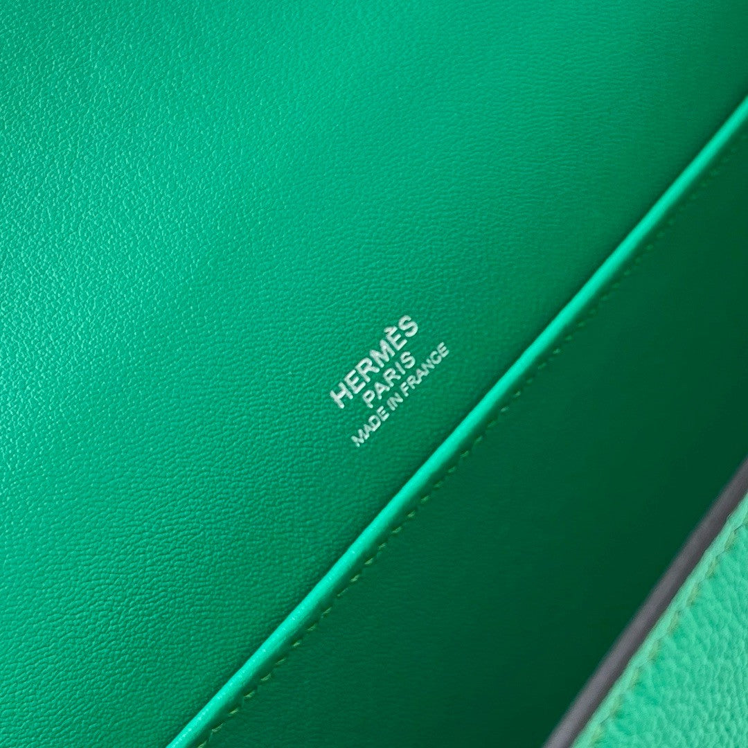 Hermès Geta Mint Chevre Palladium Hardware