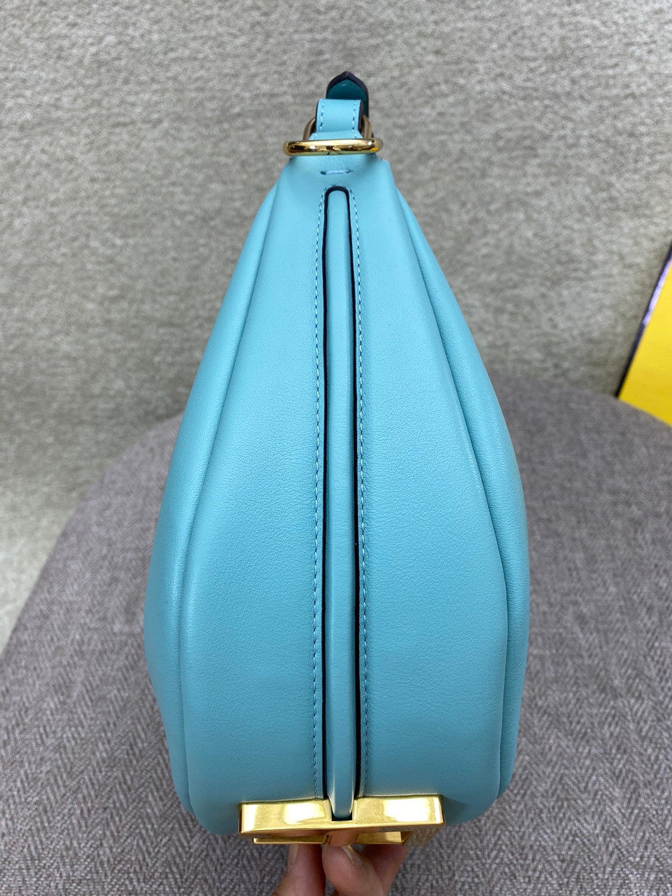 Fendi Fendigraphy Small Light Blue leather bag