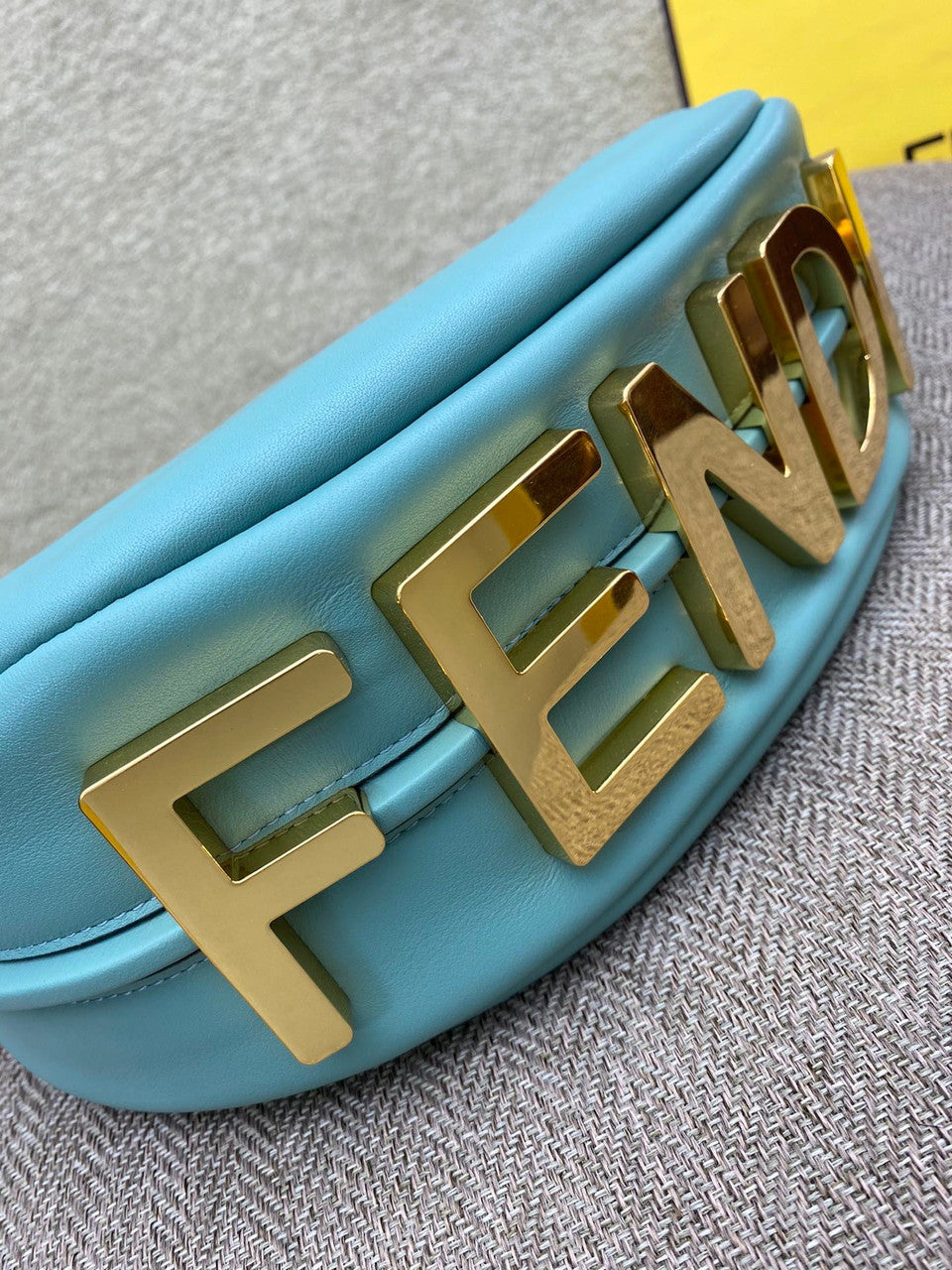 Fendi Fendigraphy Small Light Blue leather bag