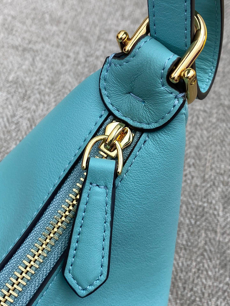 Fendi Fendigraphy Small Light Blue leather bag