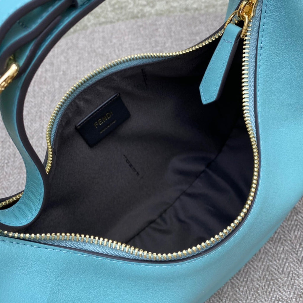 Fendi Fendigraphy Small Light Blue leather bag