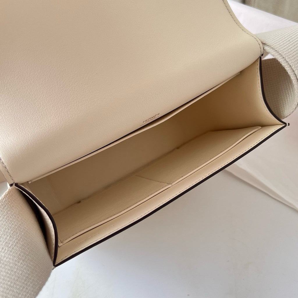 Hermès Geta Craie Chevre Gold Hardware