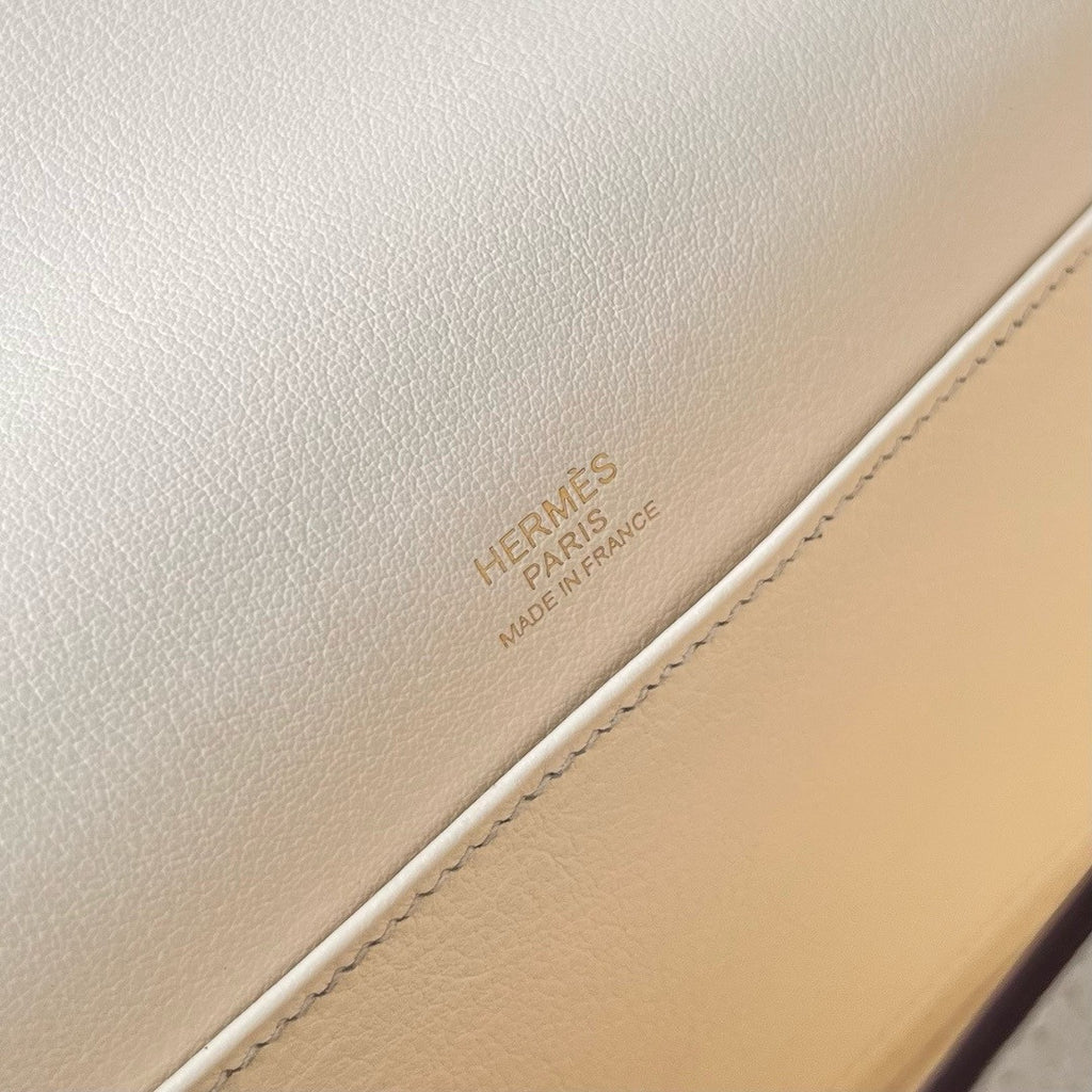 Hermès Geta Craie Chevre Gold Hardware