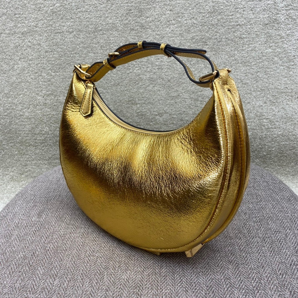 Fendi Fendigraphy Small Gold laminated leather bag