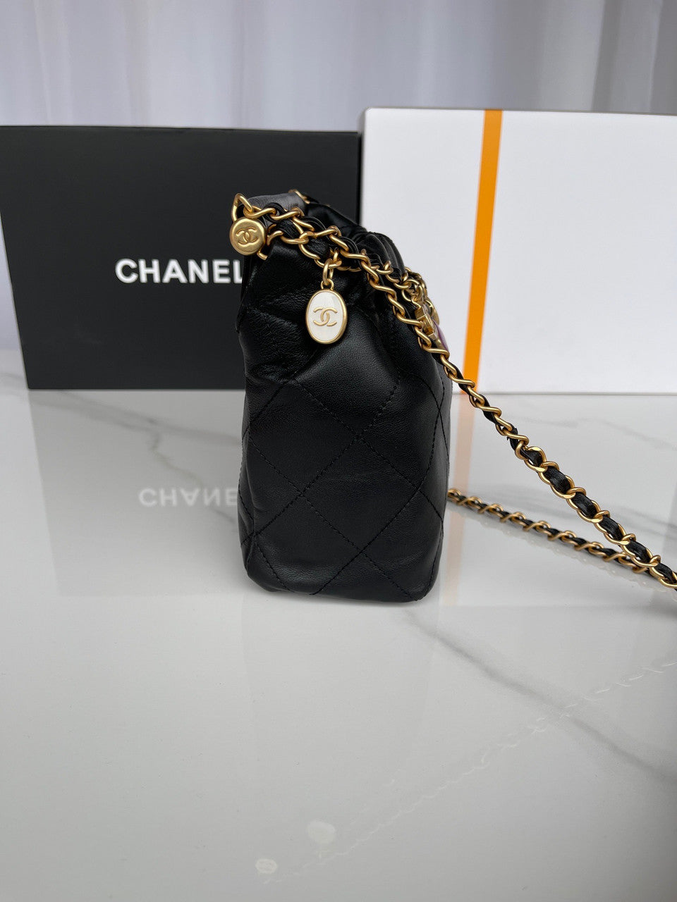 Chanel SS2023 Pre-Collection SMALL BUCKET BAG BLACK
