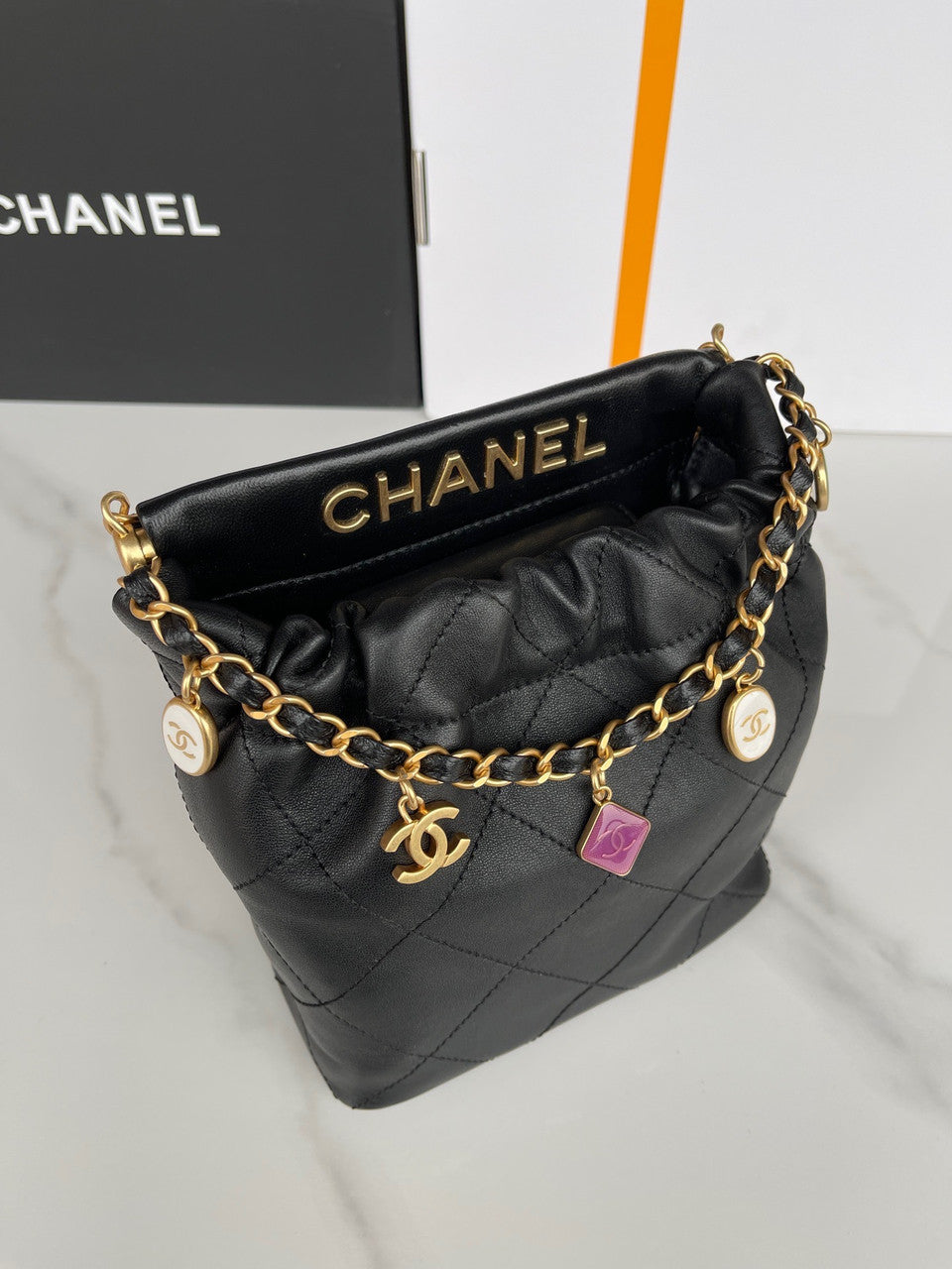 Chanel SS2023 Pre-Collection SMALL BUCKET BAG BLACK