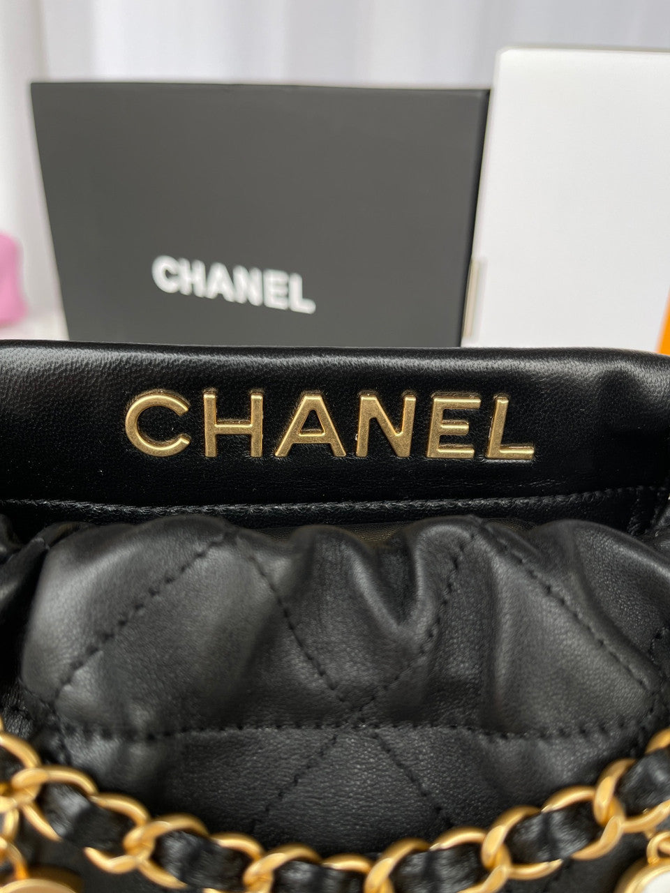Chanel SS2023 Pre-Collection SMALL BUCKET BAG BLACK