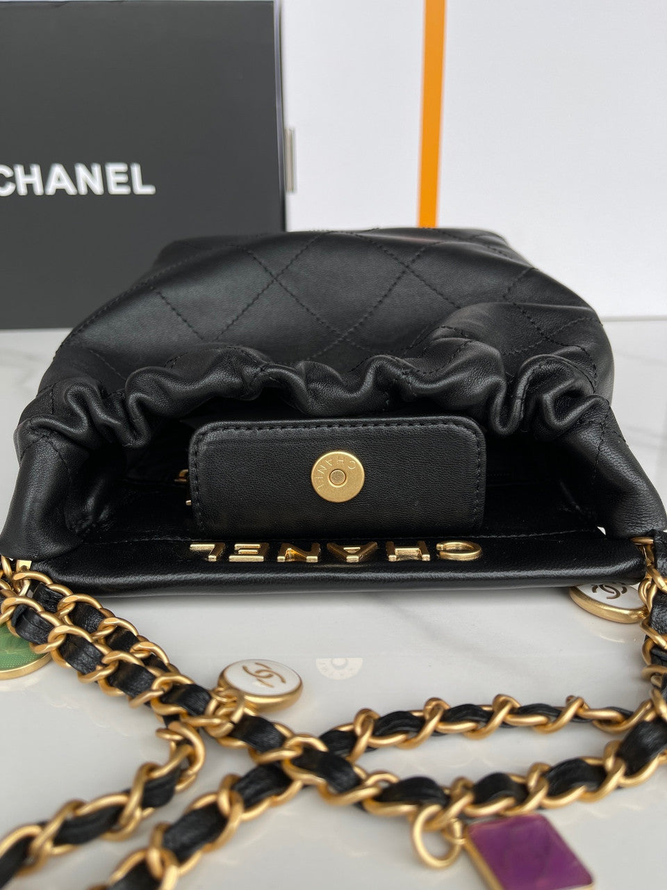 Chanel SS2023 Pre-Collection SMALL BUCKET BAG BLACK