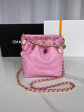 Chanel SS2023 Pre-Collection SMALL BUCKET BAG PINK