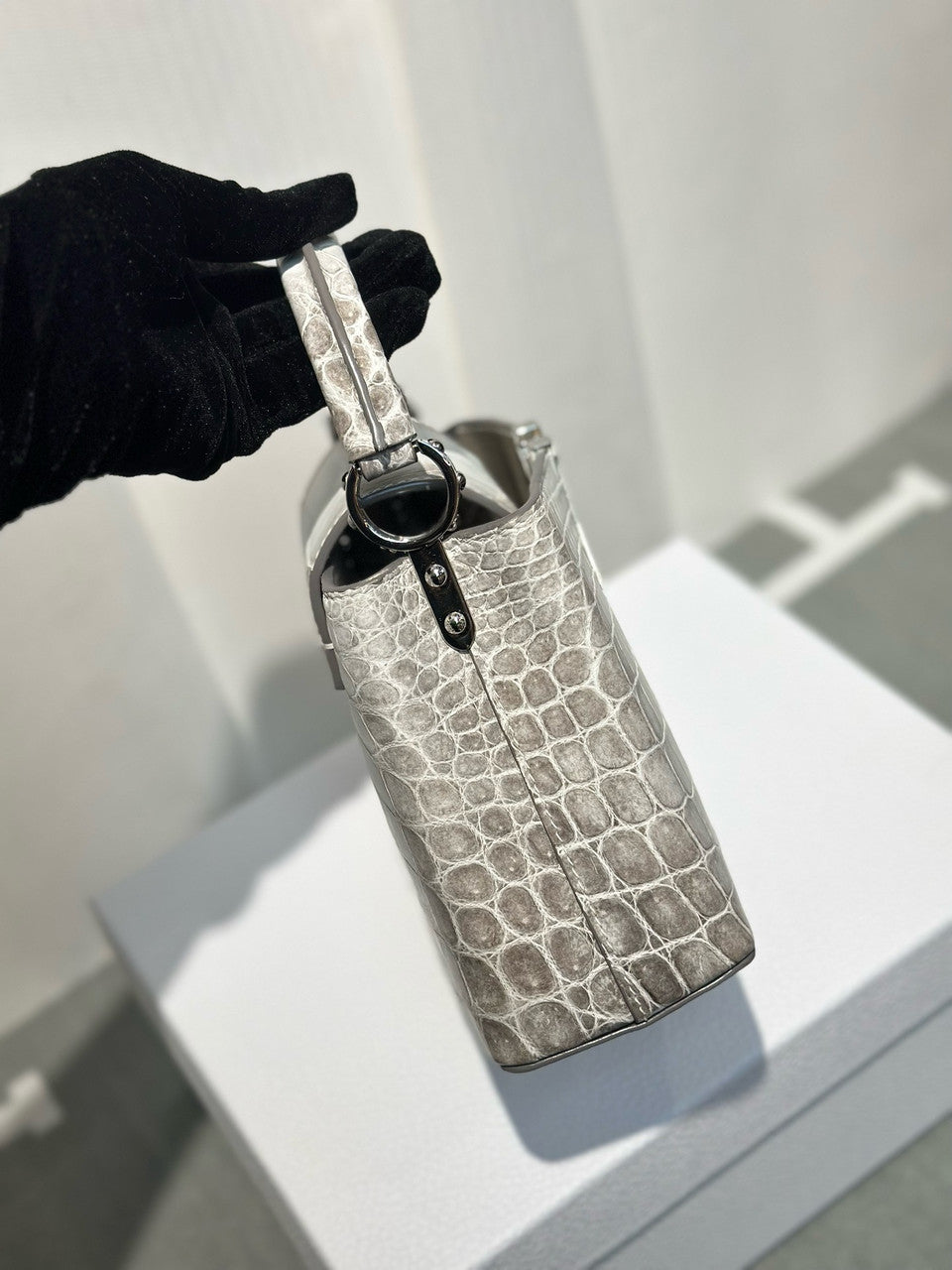 LOUIS VUITTON Himalaya Crocodile BB Capucines