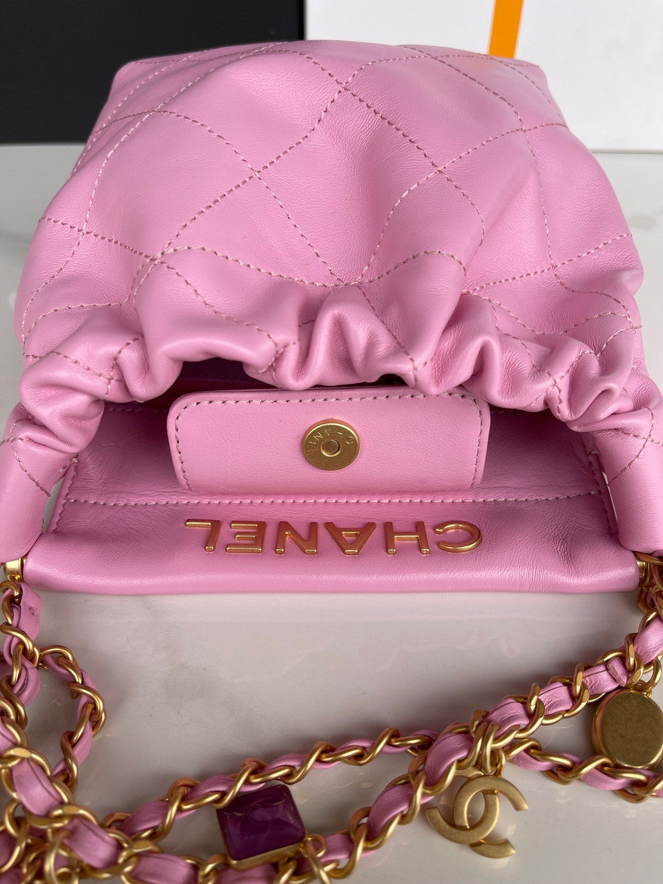 Chanel SS2023 Pre-Collection SMALL BUCKET BAG PINK