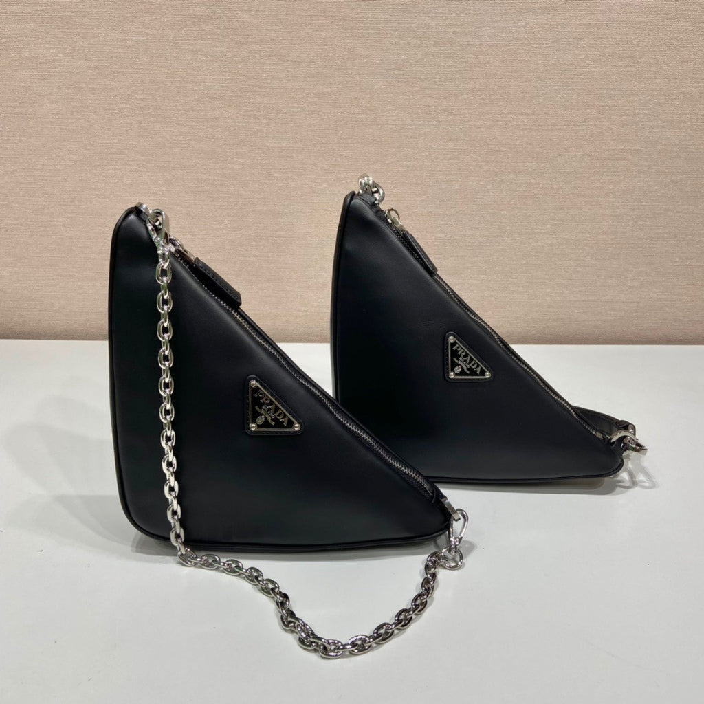 Prada Triangle leather shoulder bag