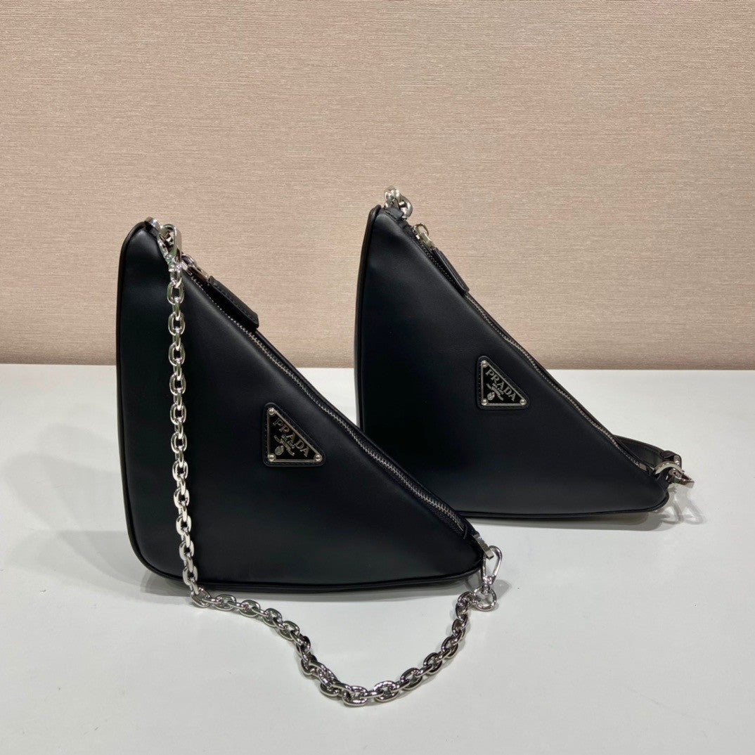 Prada Triangle leather shoulder bag