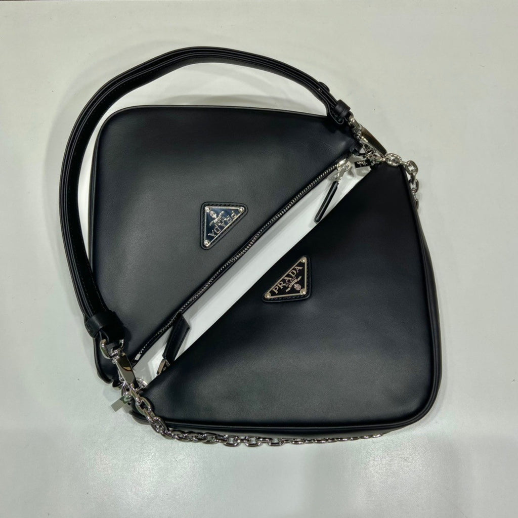 Prada Triangle leather shoulder bag