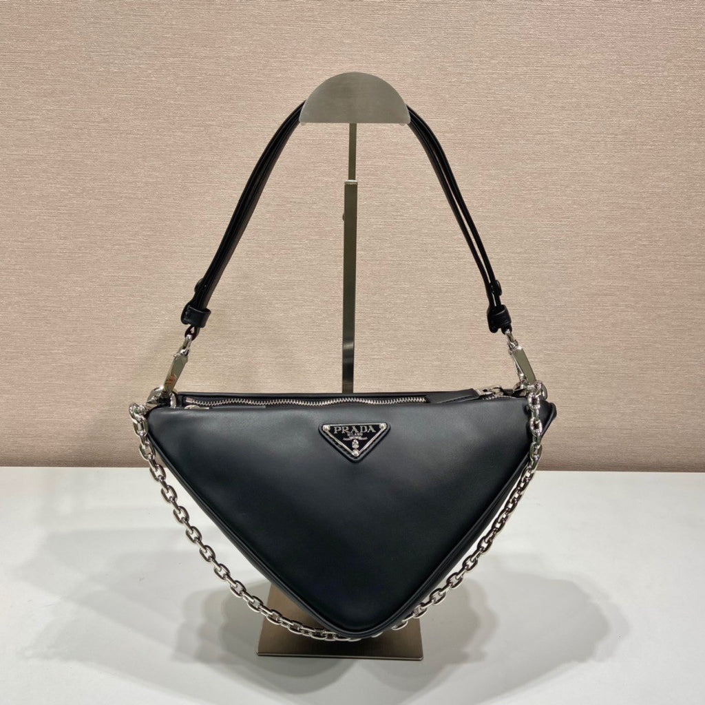 Prada Triangle leather shoulder bag