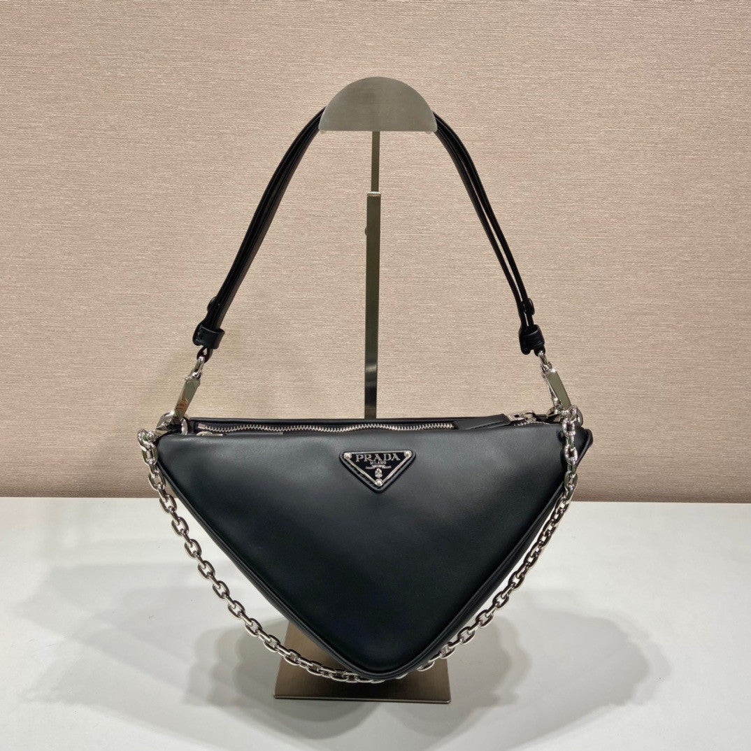 Prada Triangle leather shoulder bag