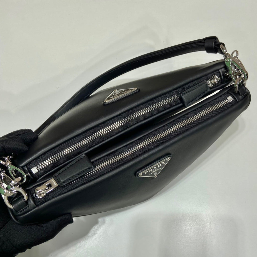 Prada Triangle leather shoulder bag