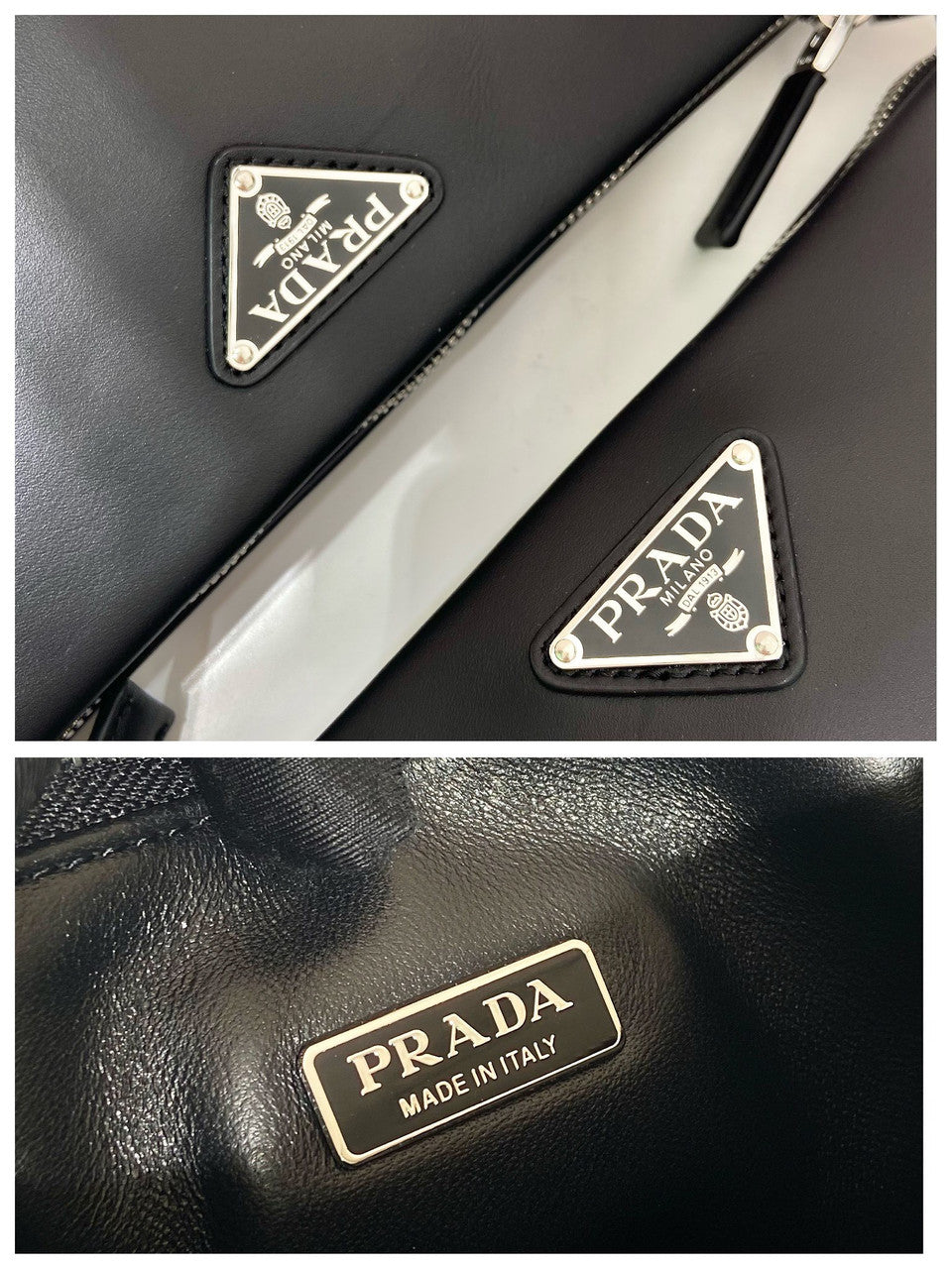 Prada Triangle leather shoulder bag