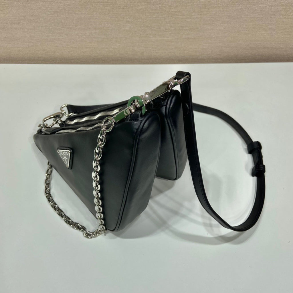 Prada Triangle leather shoulder bag