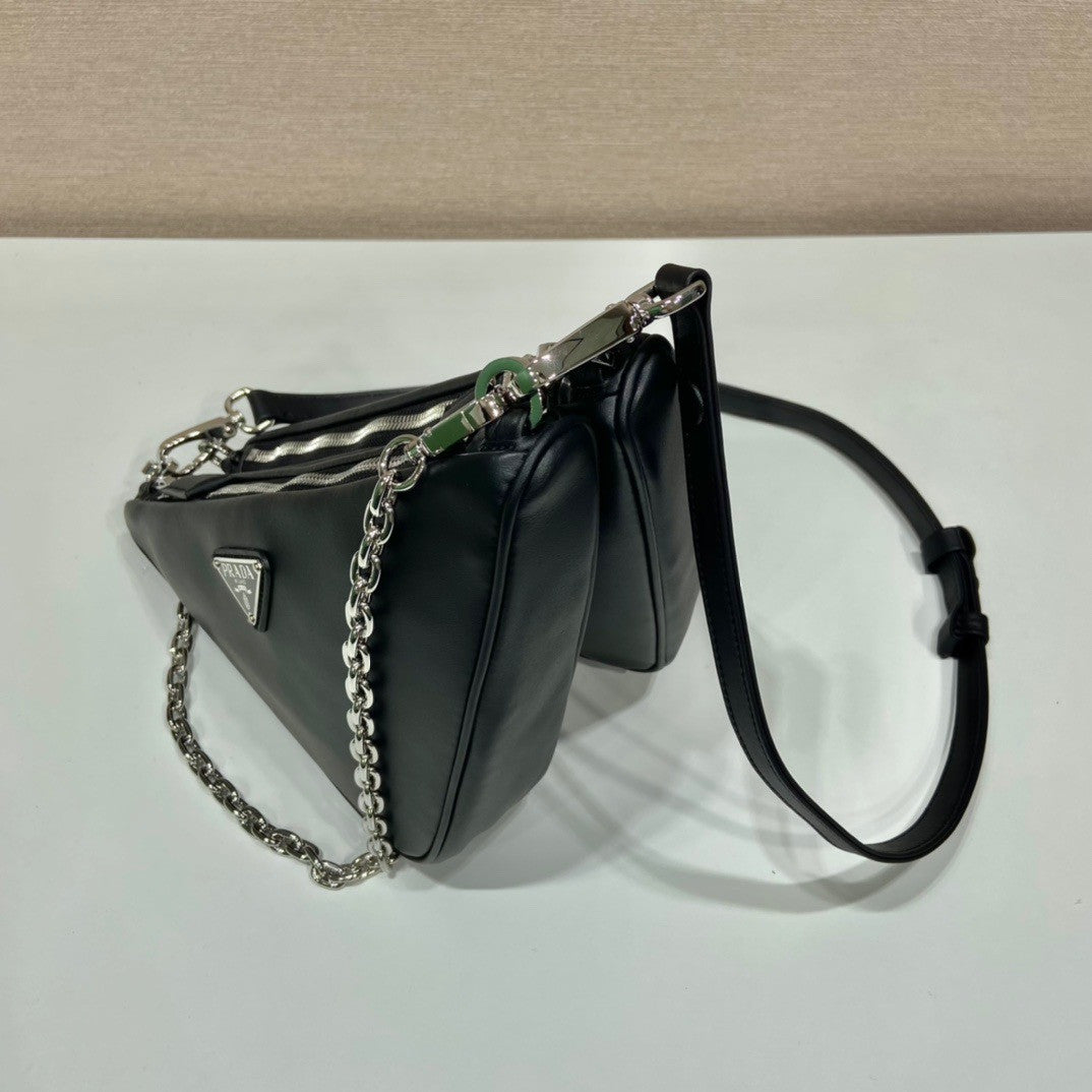 Prada Triangle leather shoulder bag