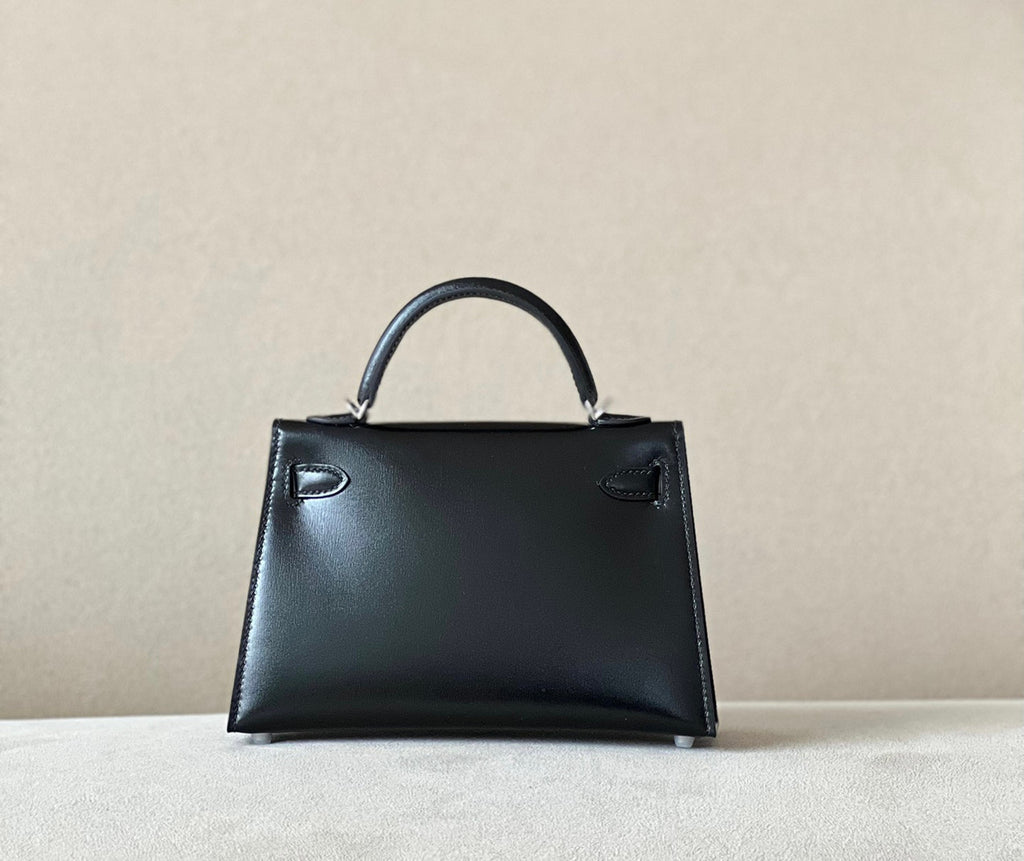 Hermès Kelly Sellier 20 Clouté Black Box Palladium Hardware