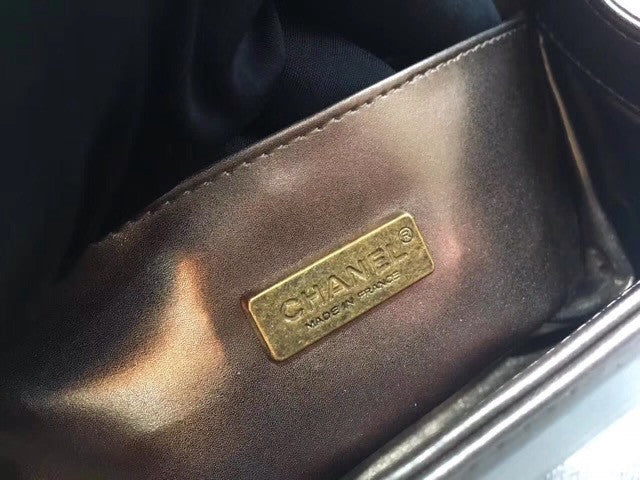Chanel Metallic Gold Stingray Medium  Boy Bag