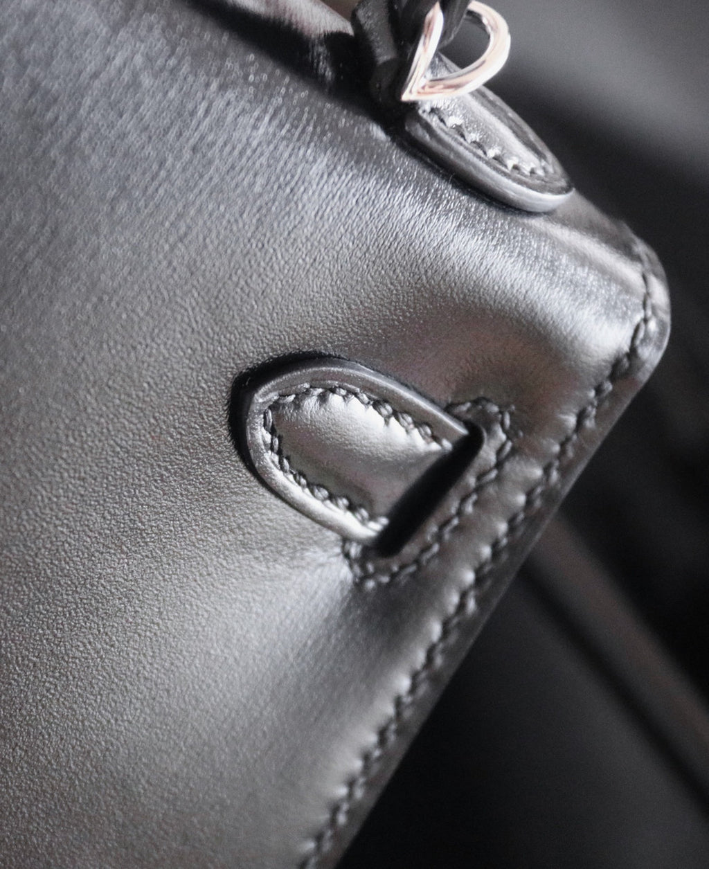 Hermès Kelly Sellier 20 Clouté Black Box Palladium Hardware