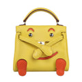 Hermes Quelle Idole Kelly Doll Bag Jaune De Naples Swift Palladium Hardware