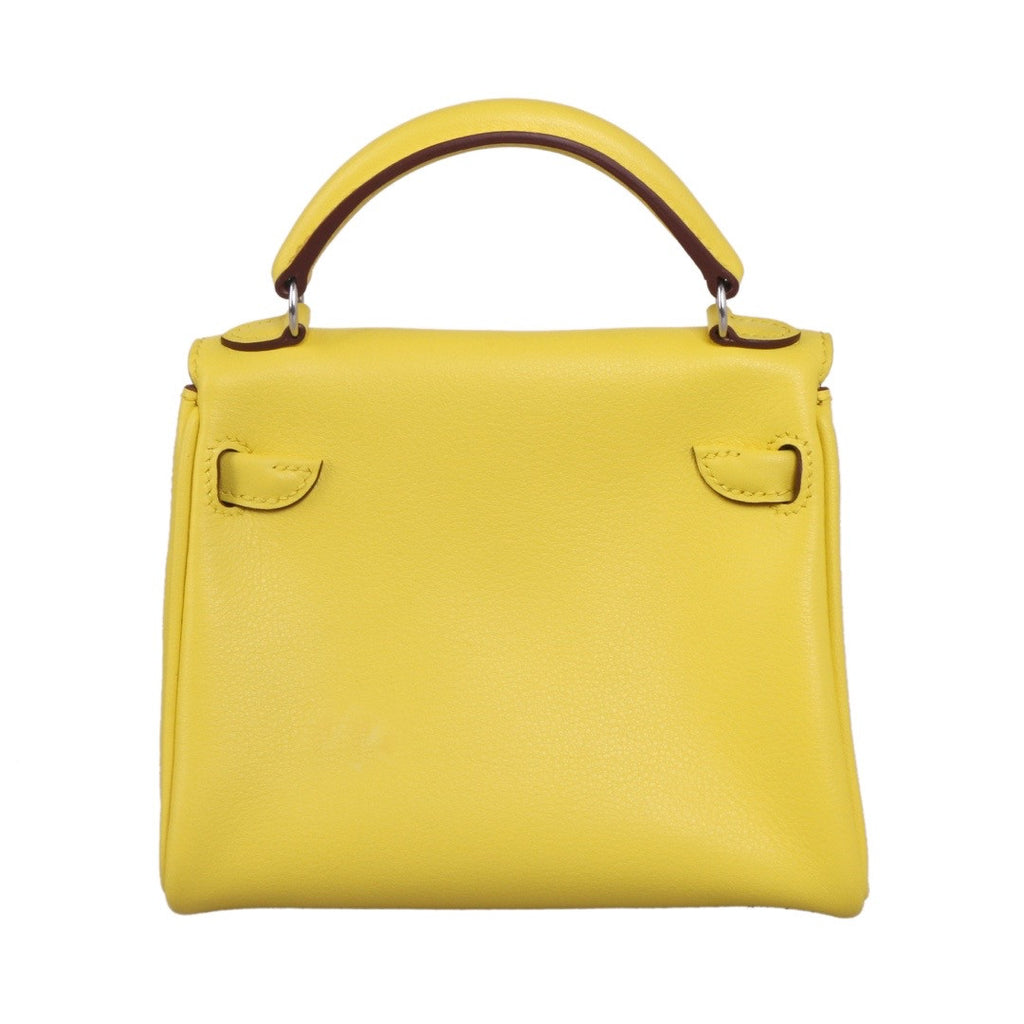 Hermes Quelle Idole Kelly Doll Bag Jaune De Naples Swift Palladium Hardware