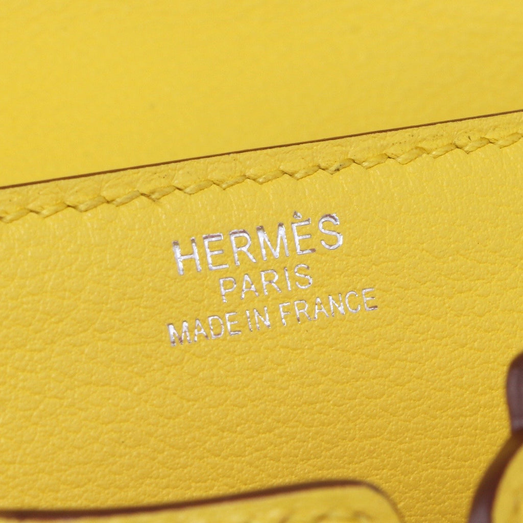 Hermes Quelle Idole Kelly Doll Bag Jaune De Naples Swift Palladium Hardware
