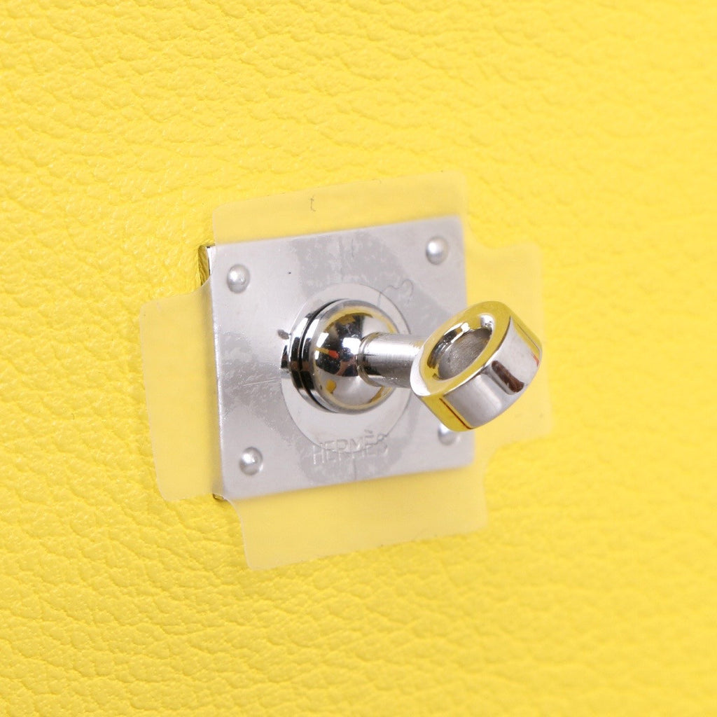 Hermes Quelle Idole Kelly Doll Bag Jaune De Naples Swift Palladium Hardware