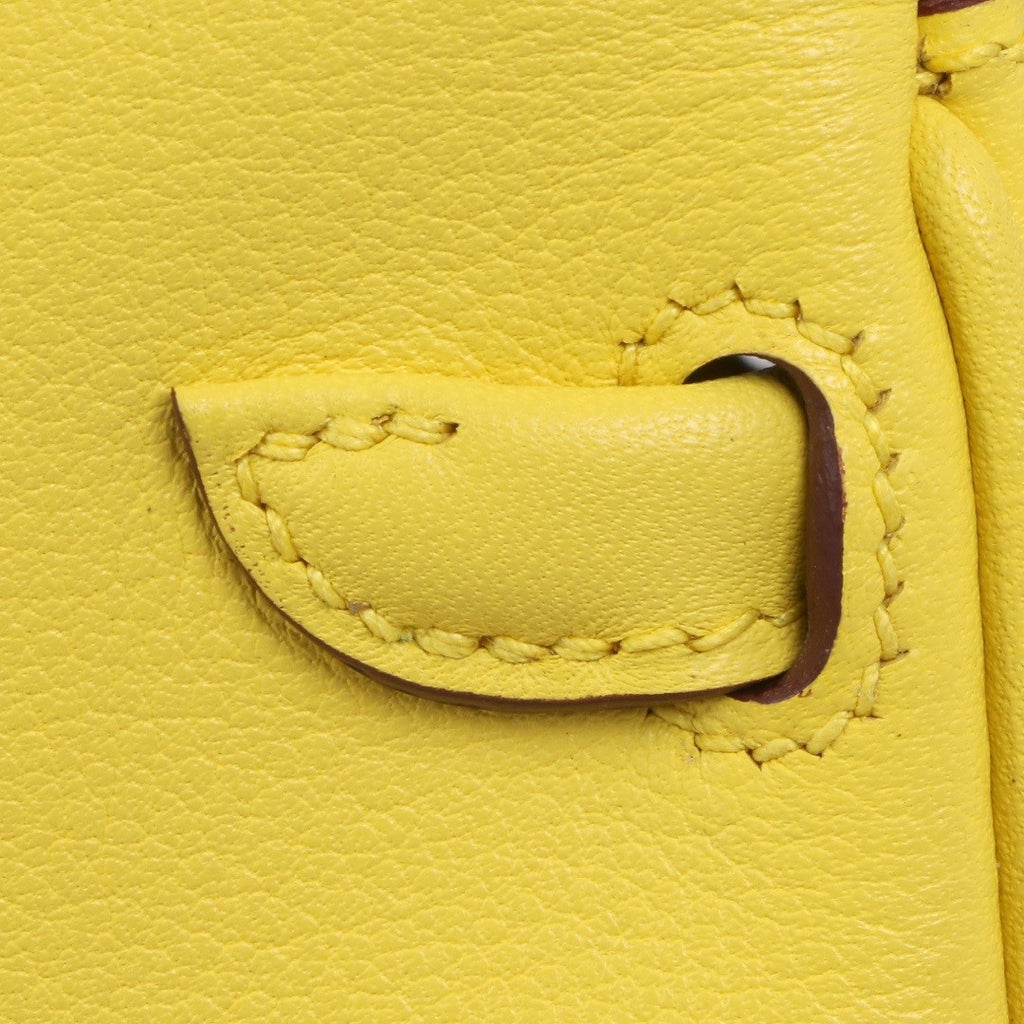Hermes Quelle Idole Kelly Doll Bag Jaune De Naples Swift Palladium Hardware